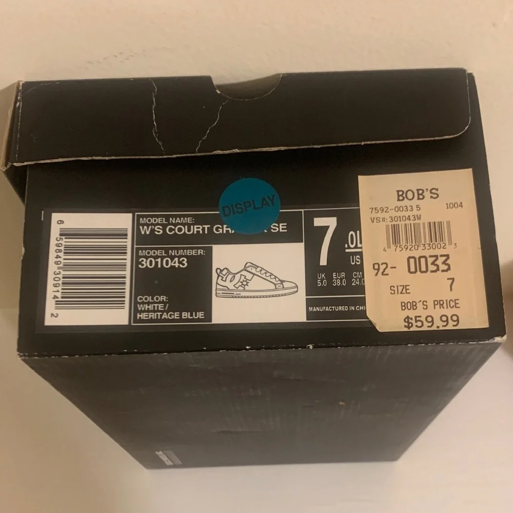 DC White and Blue Athletic Shoes - Picture 2 of 3